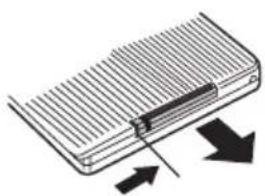 Clas Ohlson TA-855 - Inserting the remote control batteries - 1