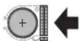 Clas Ohlson TA-855 - Inserting the remote control batteries - 3