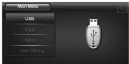 Main Menu USB Card Setup New Playing