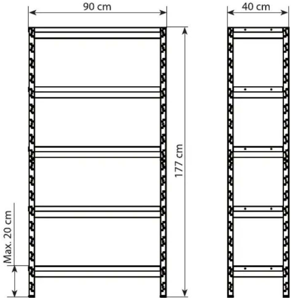 90 cm 177 cm Max. 20 cm 40 cm