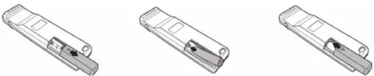 Clas Ohlson LR4 - Inserting the battery - 1