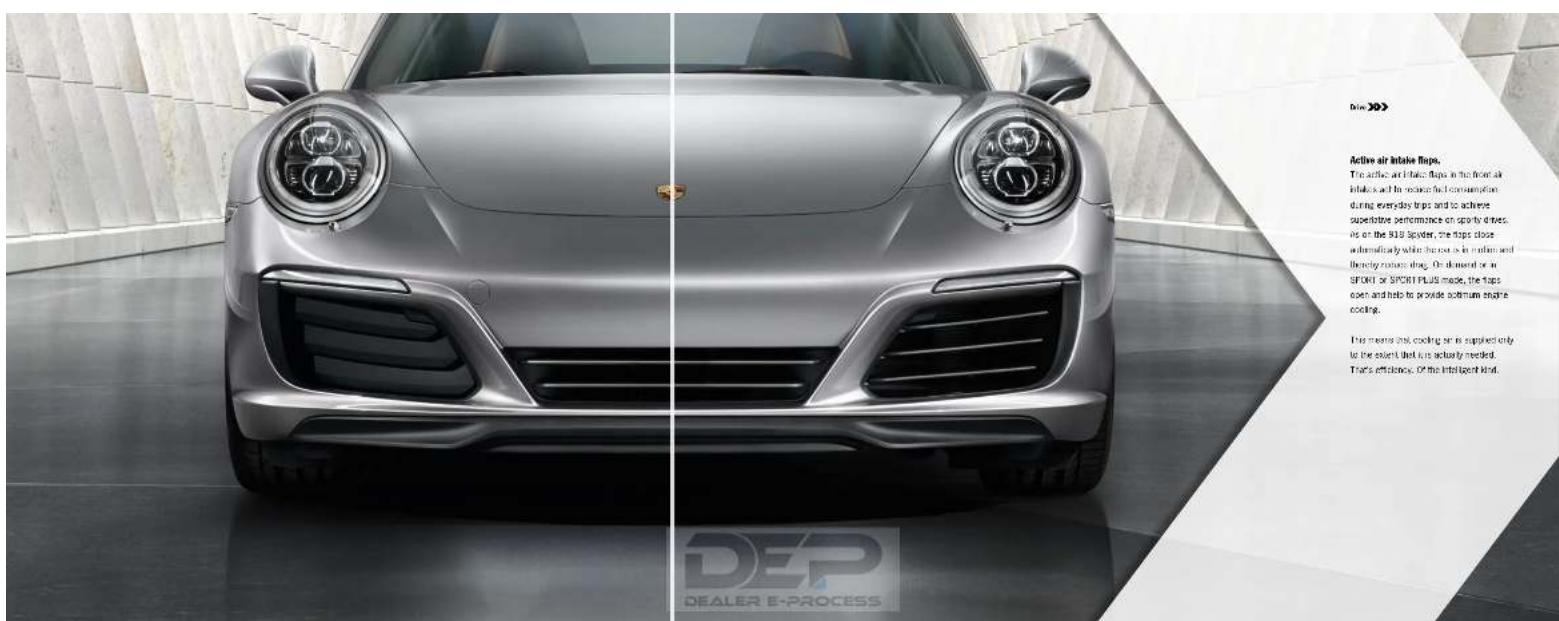 Drive >>> Active air intake flaps. The active air intake flaps in the front air inhibits and the reverse fuel consumption during everyday trips and to achieve superiorative performance on sports drives. is of the 918 speeds, the flaps close automatically while higher is in motion and dentistry ranges drug. On demand or in SFC401 or SPORT PLUS made, the flaps open and help to provide automatic engine cooling. This means that cooling or is supplied only to the extent that it is actually needed. That's efficiency. Of the Intelligent Fuel.