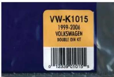 VW-K1015 1999-2006 VOLKSWAGEN DOUBLE DIN KIT 0 12339 01015 5