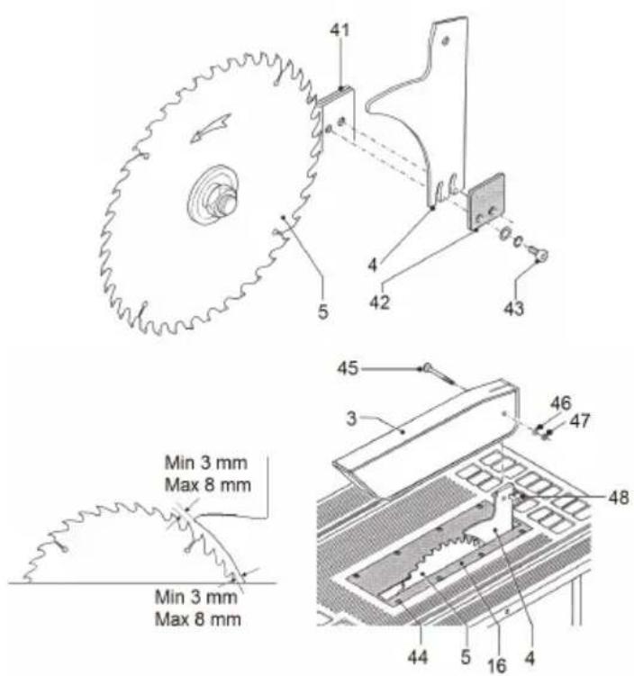 41 5 4 42 43 45 3 46 47 48 Min 3 mm Max 8 mm Min 3 mm Max 8 mm 44 5 16 4