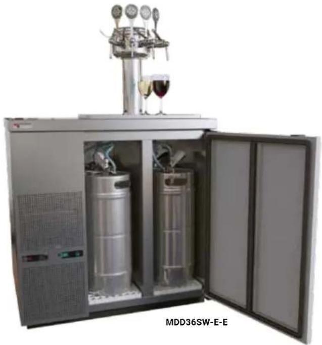 Micro Matic WD013 - 4-KEG DISPENSER - UNDERCOUNTER. FOR THAT BUILT-IN LOOK. - 5