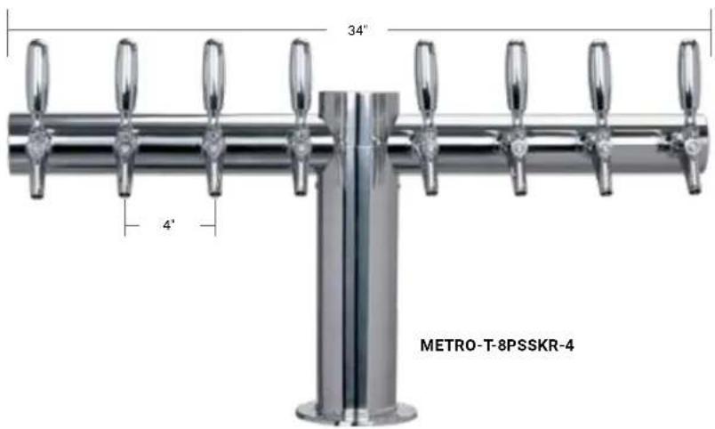 34" 4" METRO-T-8PSSKR-4