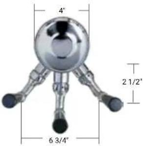4" 2 1/2" 6 3/4"