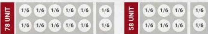 78 UNIT 1/6 1/6 1/6 1/6 1/6 1/6 1/6 1/6 1/6 1/6 1/6 1/6 58 UNIT 1/6 1/6 1/6 1/6 1/6 1/6 1/6 1/6 1/6