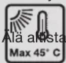 Biltema Yosemite 27-2218 - Batteriet är försett med följande varningssymboler: - 3