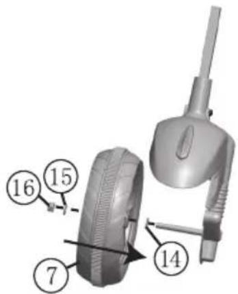 Biltema 84-1296 - Montering af forhjul - 2