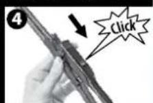 Biltema 58-413 - Montering af M-clips på det nye viskerblad - 6