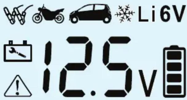 Biltema 37-776 - Förklaring av displaysymboler och laddningsprogram - 1