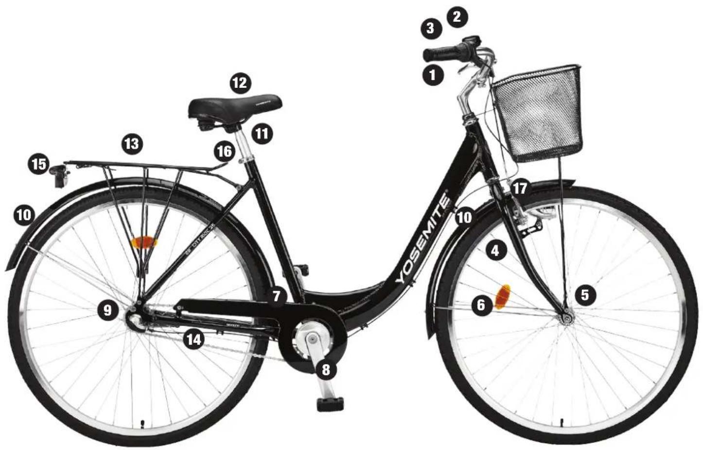 Biltema Yosemite 27-2103 - CYKLENS DELE, OVERSIGT - 1
