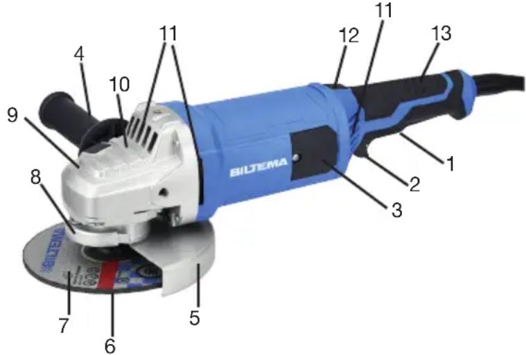 Biltema AG 180C - ADVARSEL! Selvom elværktøjet er fremstillet - 1