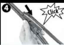 Biltema 58-410 - Montering af M-clips på det nye viskerblad - 6