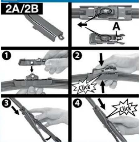 Biltema 58-412 - Montering af M-clips på det nye viskerblad - 1