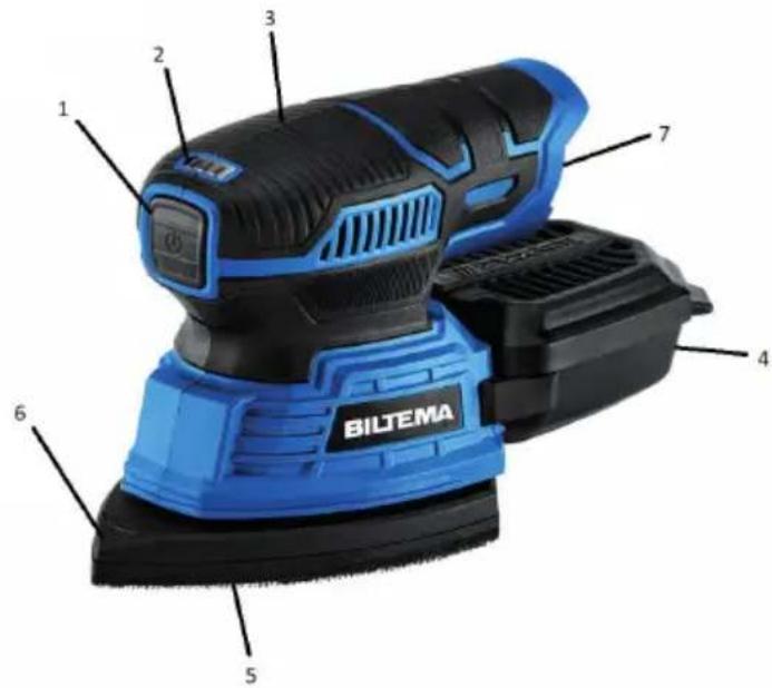 Biltema PS 10 8 - Illustrerede komponenter - 1