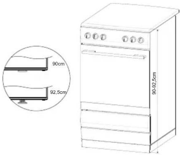 Cylinda S6162KVRF - Apparatets høyde - 1