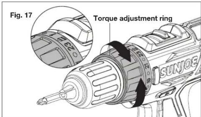 Fig. 17 Torque adjustment ring SUNJOE