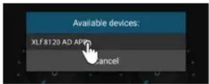 Available devices: XLF 8120 AD APP Cancel