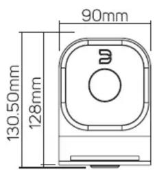 90mm 130.50mm 128mm