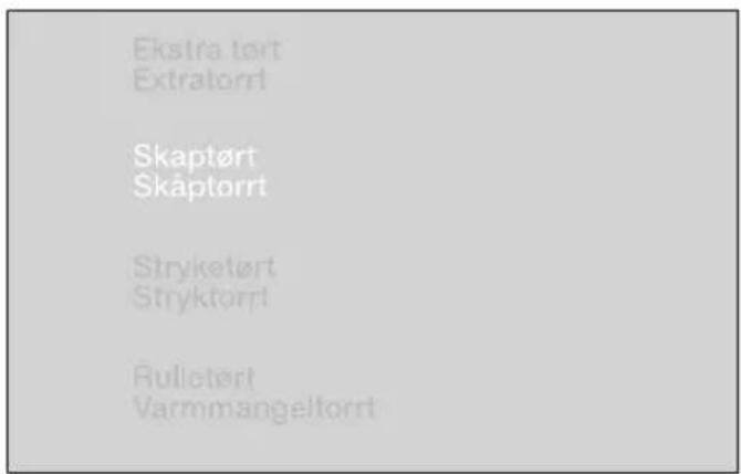 Ekstra tört Extralorrt Skaptört Skåptorrt Stryketört Stryktorrt Rulletört Varmmangeltorrt