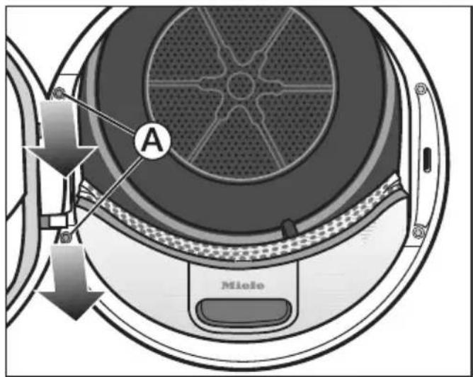 MIELE TSC223WP - Døren tages af - 1