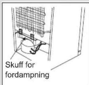 Skuff for fordampning