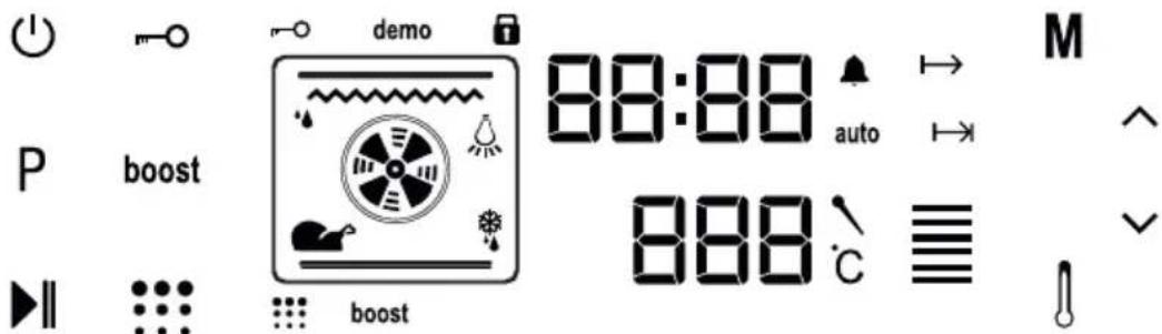 demo 88:88 auto M boost 888 °C boost