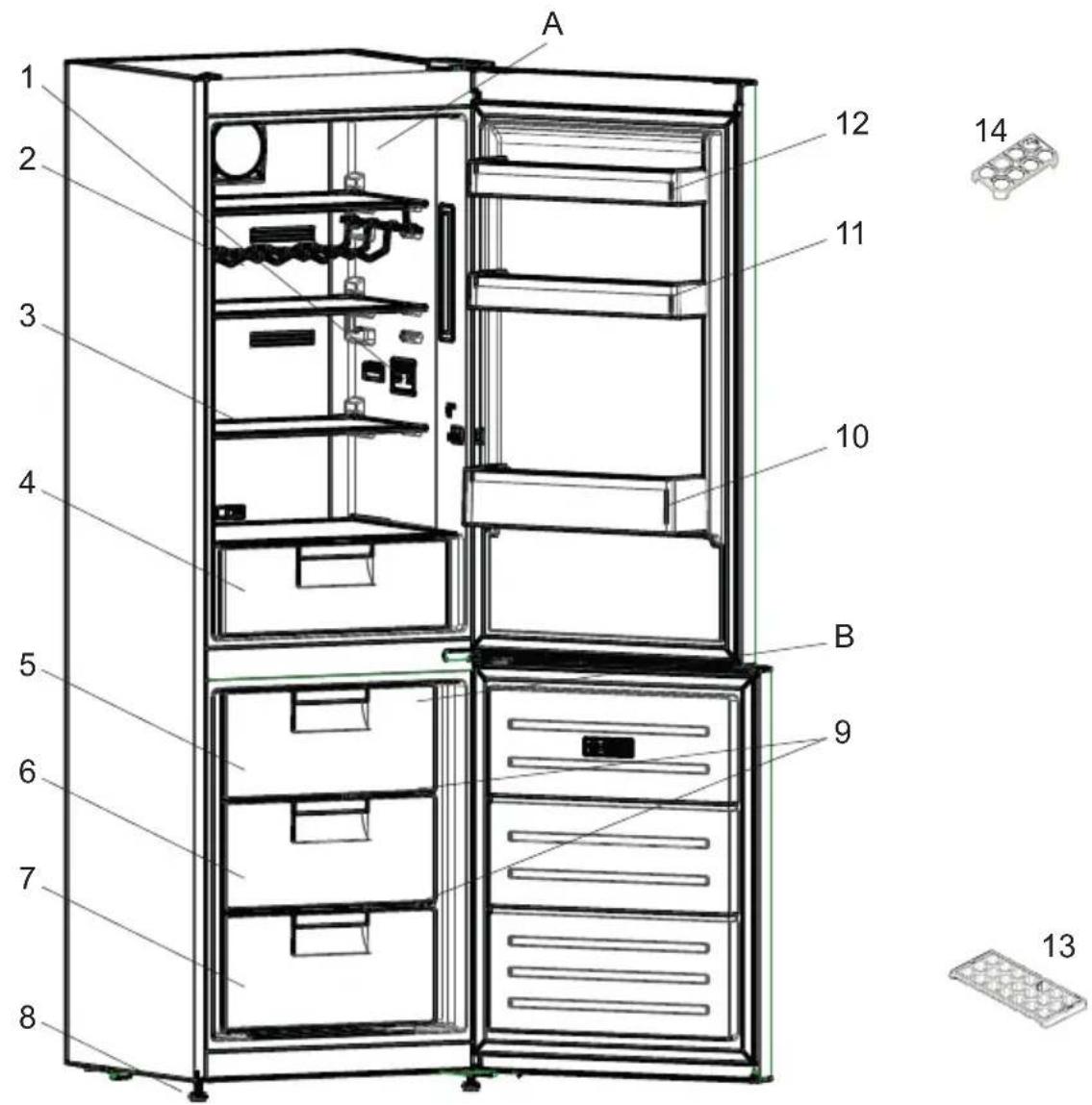 A 12 11 10 B 9 13