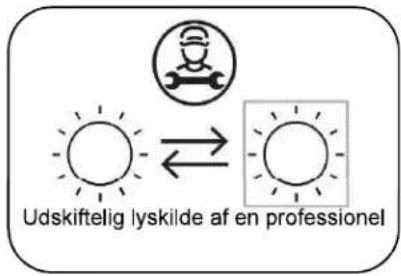 Udskiftelig lyskilde af en professionel