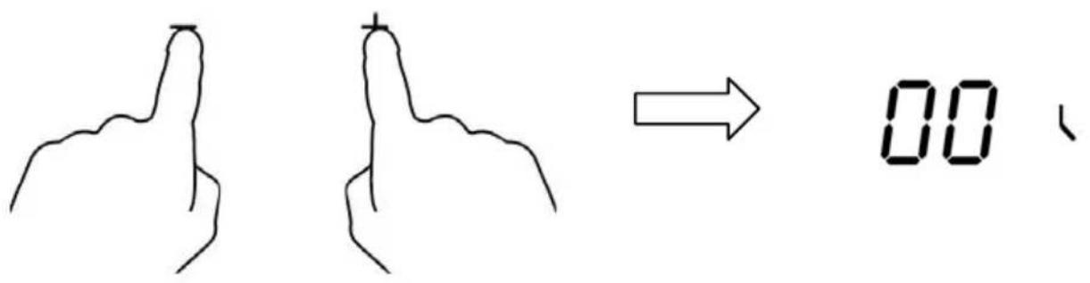 Hand-drawn sketch showing two hand gestures transforming to a numeric display