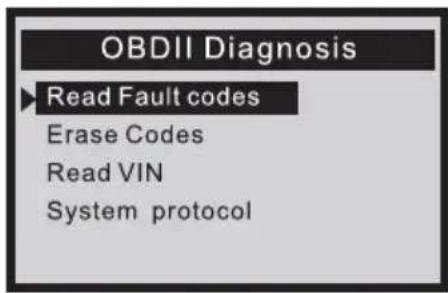 OBDII Diagnosis Read Fault codes Erase Codes Read VIN System protocol