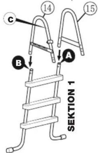 Biltema 45-6077 - Placer overdele på sektion 1 - 1