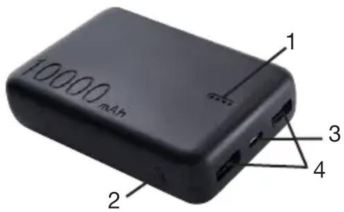 10000 mAh 1 2 3 4