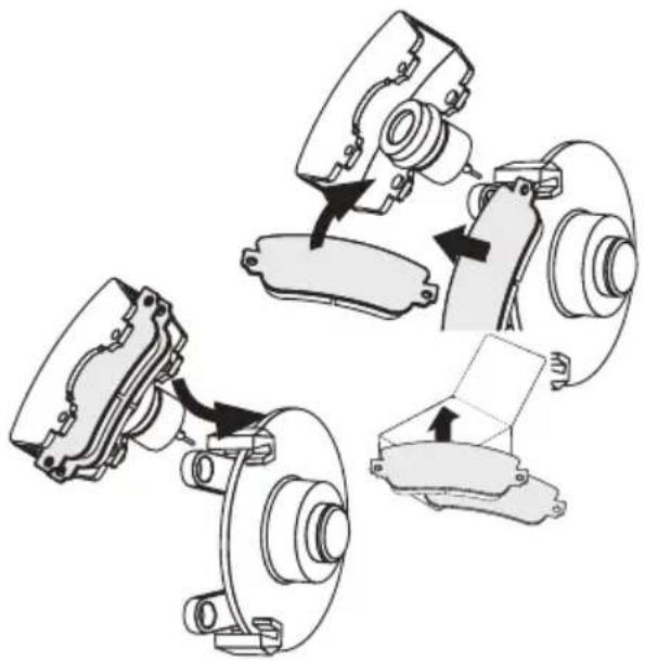 Biltema 65-169 - MONTERING AF NYE BREMSEBELÆGNINGER - 1