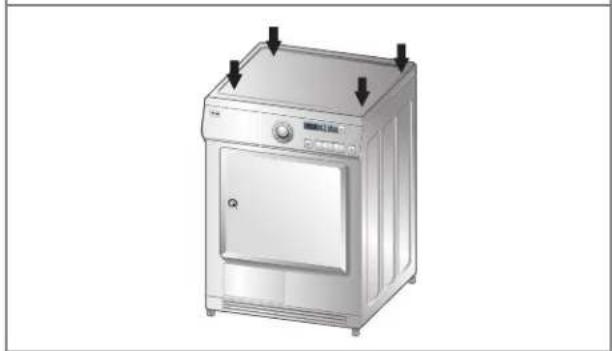 LG RC8003A - Placering af tørretumbleren i vater - 2