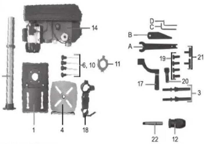 Biltema BD5512 - Illustrerede komponenter - 2