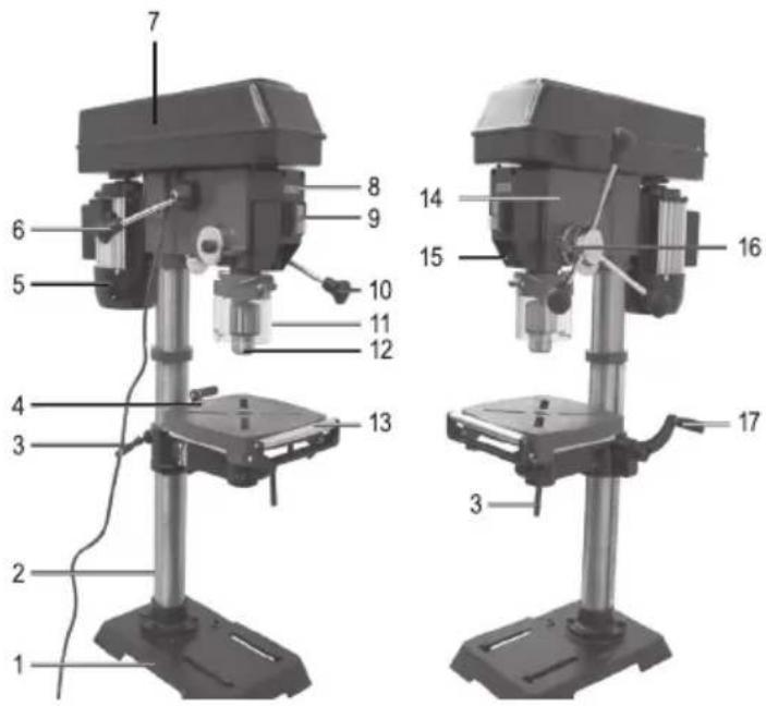 Biltema BD5512 - Illustrerede komponenter - 1