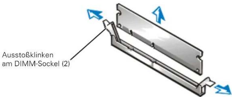 Ausstoßklinken am DIMM-Sockel (2)