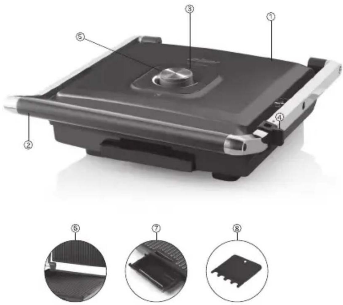Arzum AR2022 - METALIUM AR 2022 GRILL AND SANDWICH MAKER - 1