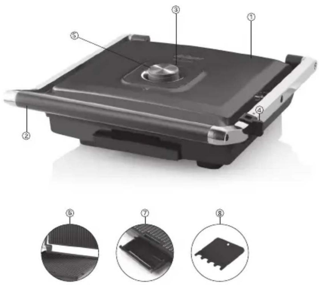 Arzum AR2022 - METALIUM AR 2022 GRILL UND SANDWICHMAKER (TOASTER) - 1