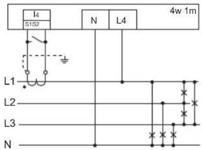 Janitza UMG 104 - Hilfsmessung, Eingang V4 - 1