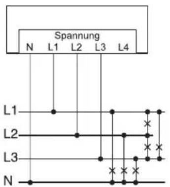 Spannung N L1 L2 L3 L4 L1 L2 L3 N