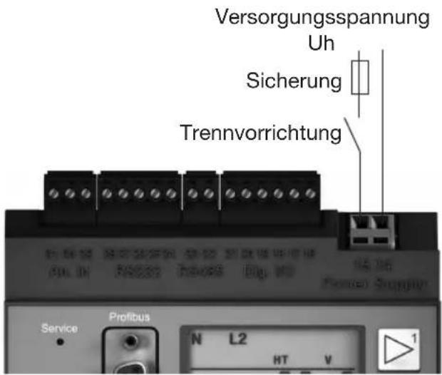 Versorgungsspannung Uh Sicherung Trennvorrichtung 01 04 05 06 07 08 09 10 11 12 13 14 15 16 17 18 09.04 09.05 09.06 09.07 09.08 09.09 10.00 10.01 10.02 10.03 10.04 10.05 10.06 10.07 10.08 10.09 10.10 Probus Probus Supply Service Profibus N L2 HT V 1