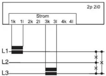 2p 2i0 Strom 1k 1l 2k 2l 3k 3l 4k 4l L1- L2- L3-