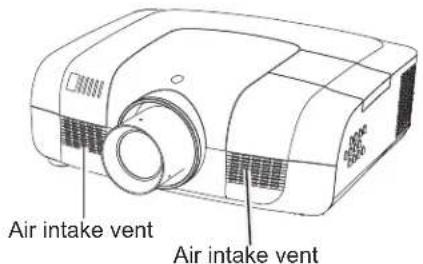 Air intake vent Air intake vent