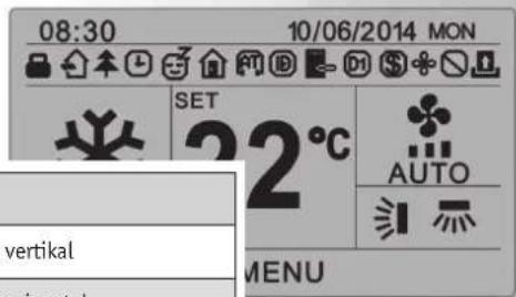 08:30 10/06/2014 MON SET 2°C AUTO vertikal MENU