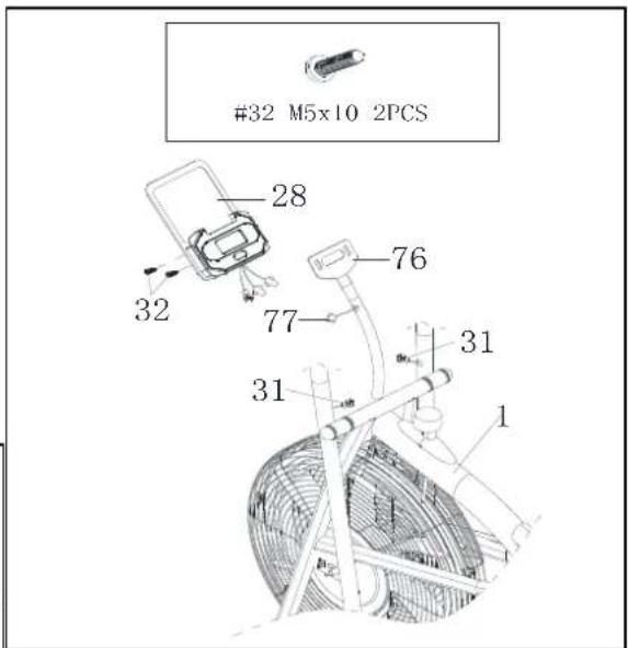 #32 M5x10 2PCS 28 76 32 77 31 31 1