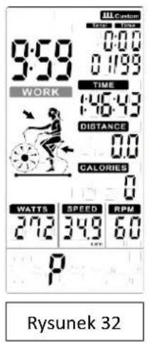 ALL Carbon TIME 0:00 0:199 9:59 WORK TIME 146:43 DISTANCE 0.0 CALORIES 0 WATTS SPEED RPM 272 349 60 Rysunek 32